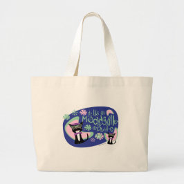 Tecknad Beatnik-tecken 50 Cat Motto Jumbo Tygkasse