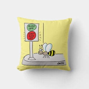 Tecknad Bee Crossing at Light Kids Nursery Kudde