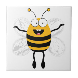 Tecknad Bee Kakelplatta