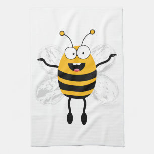 Tecknad Bee Kökshandduk