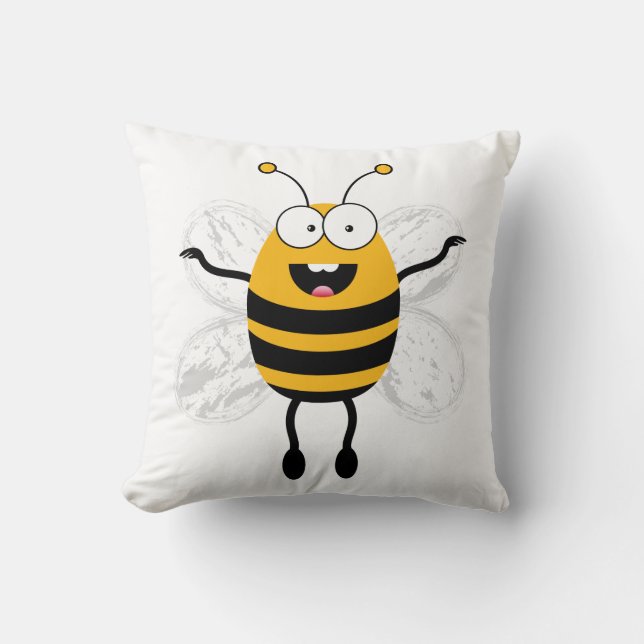 Tecknad Bee Kudde (Framsida)