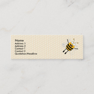 Tecknad Bee Mini Visitkort