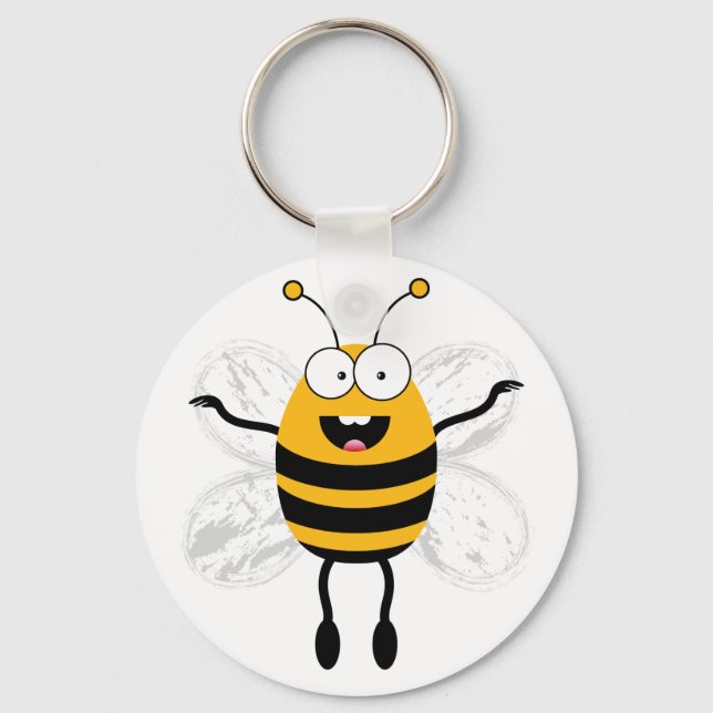 Tecknad Bee Nyckelring (Framsida)