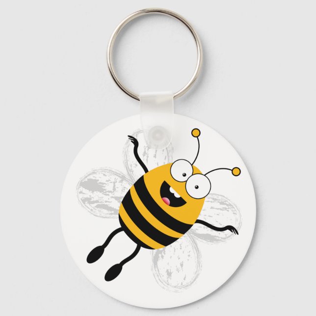 Tecknad Bee Nyckelring (Framsida)
