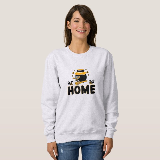 Tecknad Bee och Honung Burk ’HEME’ T-Shirt (Hel framsida)