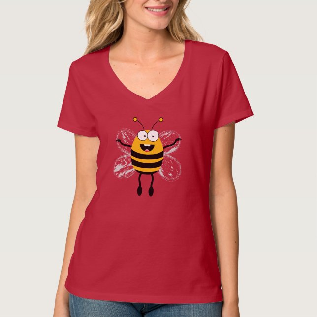Tecknad Bee T Shirt (Framsida)