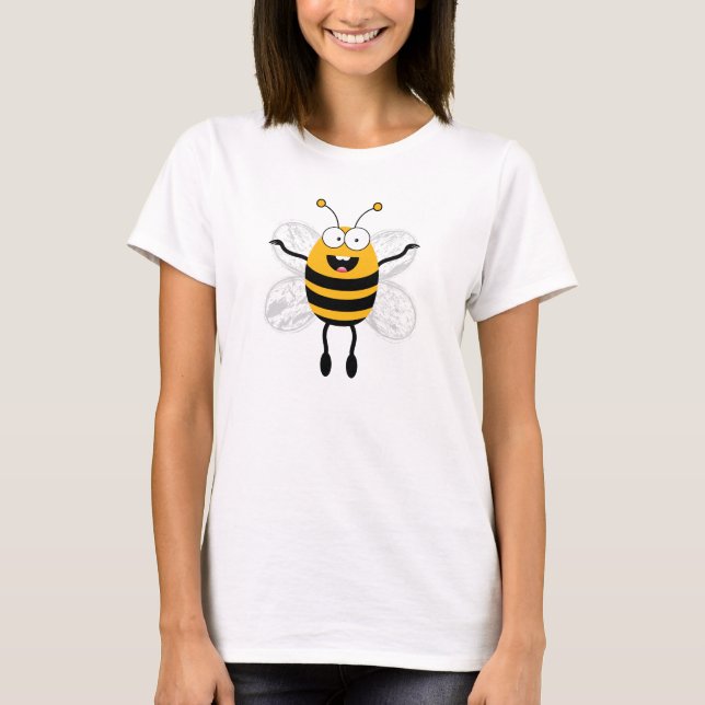 Tecknad Bee Tee Shirt (Framsida)