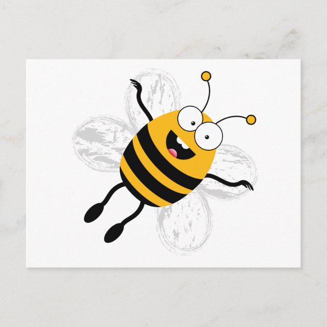 Tecknad Bee Vykort (Framsida)