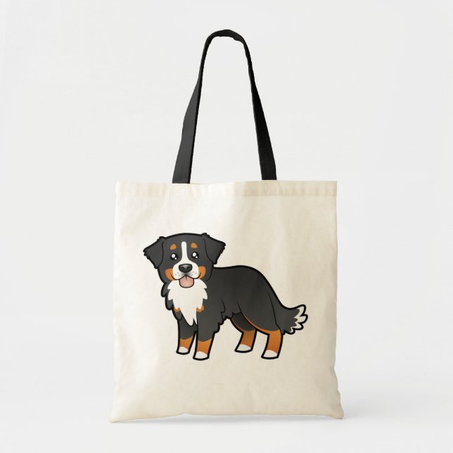 Tecknad Berner Sennenhund Tygkasse (Framsidan)