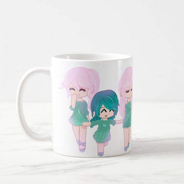 Tecknad Best Friends Mugg (Vänster)