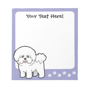 Tecknad Bichon Frise Anteckningsblock