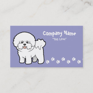 Tecknad Bichon Frise Visitkort