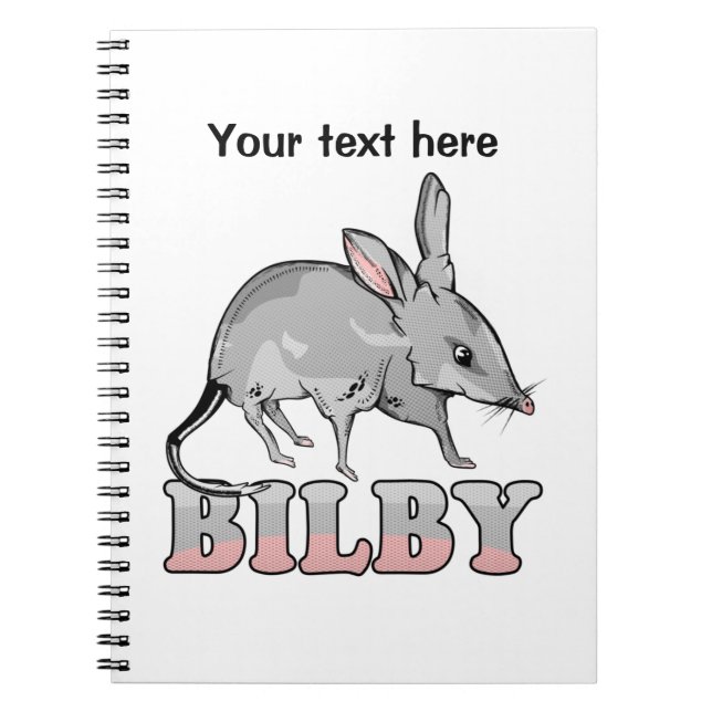 Tecknad Bilby Anteckningsbok (Framsidan)