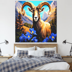 Tecknad bild av ett tjockhornsfår från Colorado me