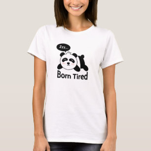 Tecknad bild av söt sovande panda t-shirt