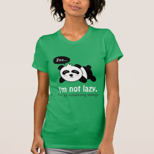 Tecknad bild av söt sovande panda tee
