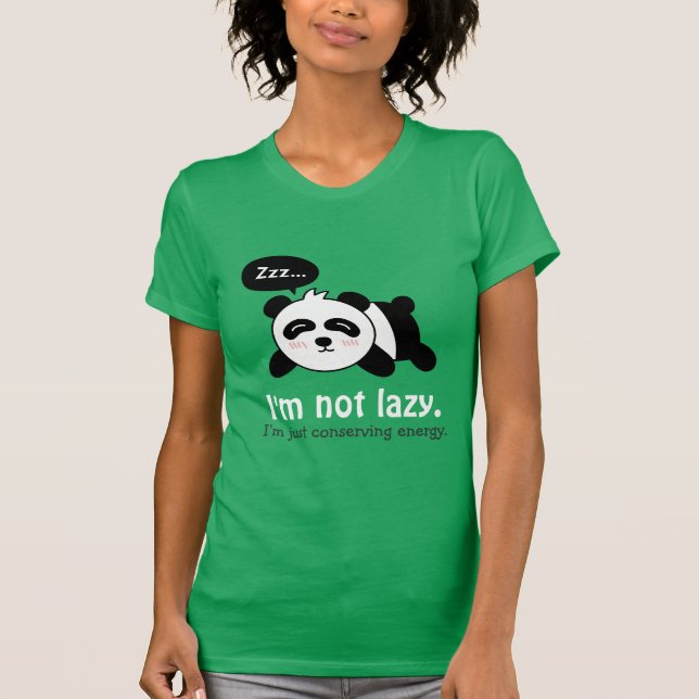 Tecknad bild av söt sovande panda tee (Framsida)