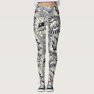 Tecknad Bildtexter Leggings