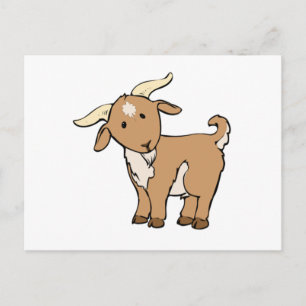 Tecknad Billy Goat Vykort