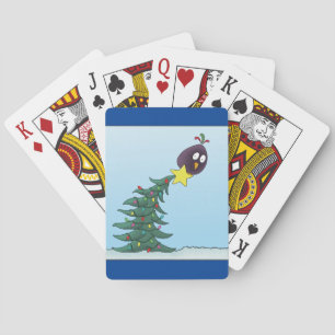Tecknad Bird Julgran Star Casinokort