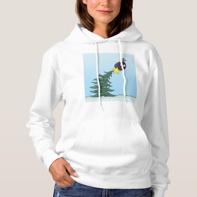 Tecknad Bird Julgran Star T Shirt (Framsida)