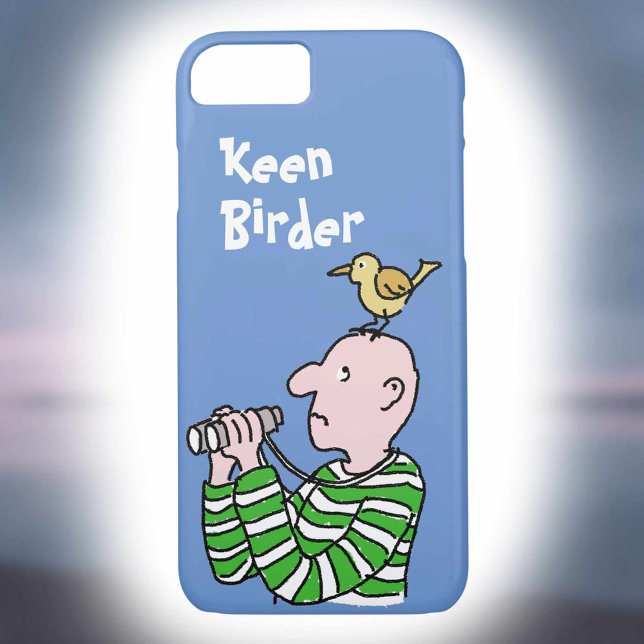 Tecknad Bird Watcher & Bird Case-Mate iPhone Skal (Skapare uppladdad)