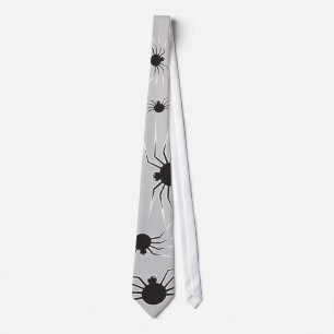 Tecknad Black Spider och Webben Roligt Halloween f Slips