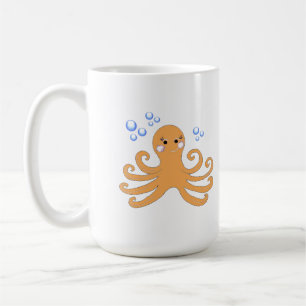 Tecknad bläckfisk kaffemugg