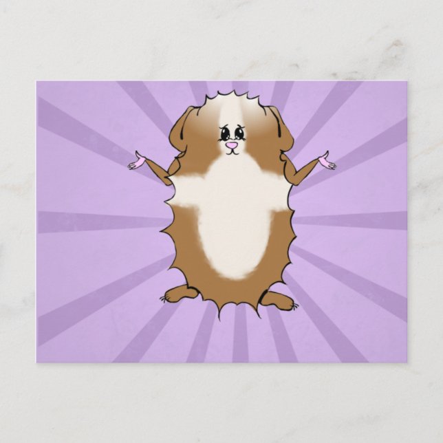 Tecknad Blank från Abyssinian Guinea Gris Vykort (Framsida)