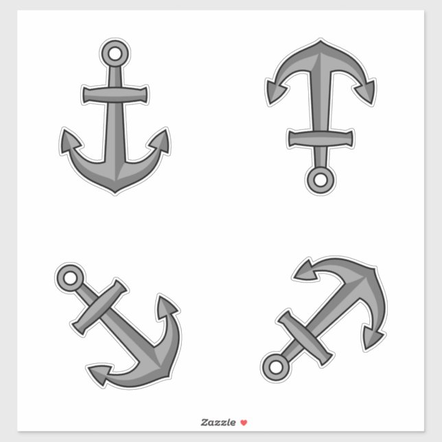 Tecknad Boat Anchor Set Klistermärken (Ark)