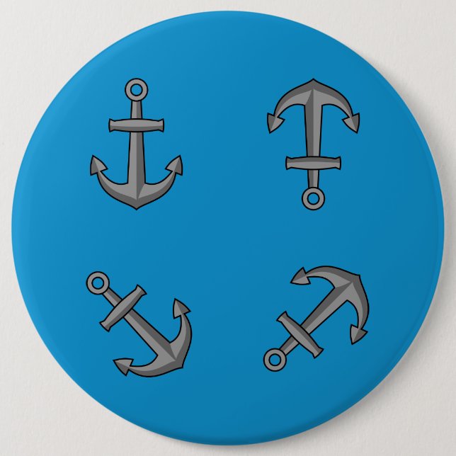 Tecknad Boat Anchor Set Knapp (Framsida)