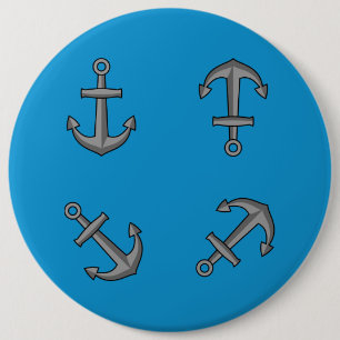 Tecknad Boat Anchor Set Knapp