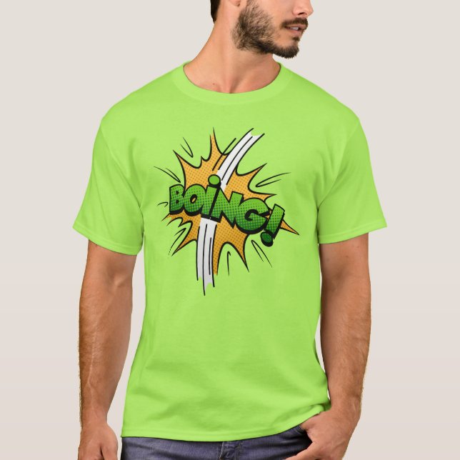 Tecknad Bok Art Boing Bubble T Shirt (Framsida)