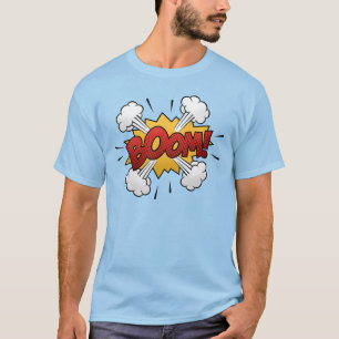 Tecknad Bok Art Boom Bubble T Shirt