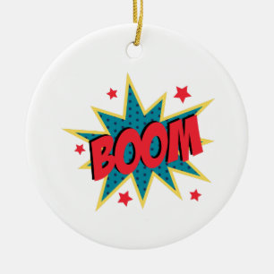 Tecknad Bok Boom Julgransprydnad Keramik
