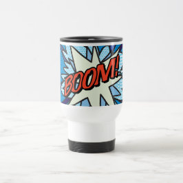 Tecknad Bok BOOM Modern Roligt Typografi Resemugg