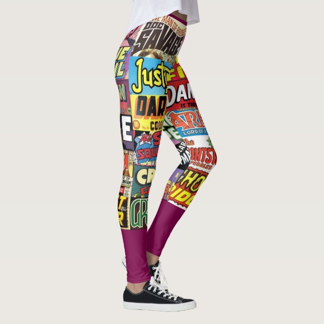 Tecknad Bok Covers Leggings (Höger)