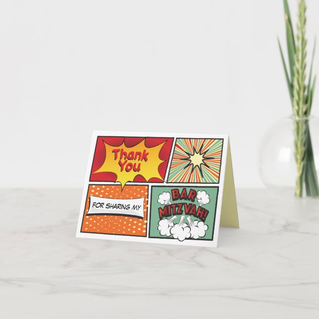 TECKNAD BOK FANTASY Pub Mitzvah tackkort (Framsida)