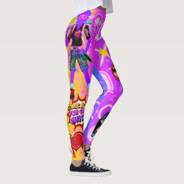 Tecknad Bok Fläkt Girl Leggings