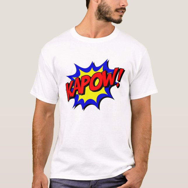 Tecknad Bok Kapow! T Shirt (Framsida)