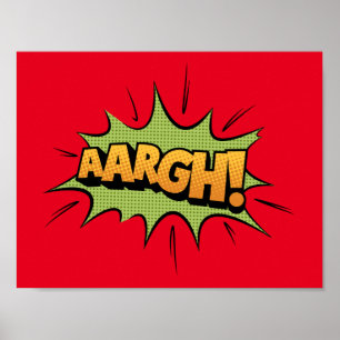 Tecknad Bok Ljud-effekten - ungefär! Pop Art Poster