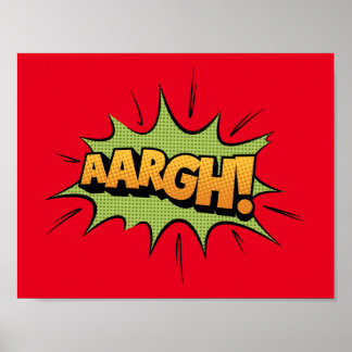 Tecknad Bok Ljud-effekten - ungefär! Pop Art Poster
