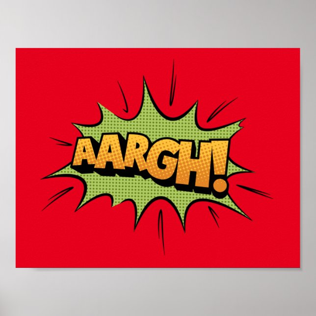 Tecknad Bok Ljud-effekten - ungefär! Pop Art Poster (Framsidan)