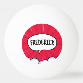 Tecknad bok lustigt personlig namn trendig pingisboll