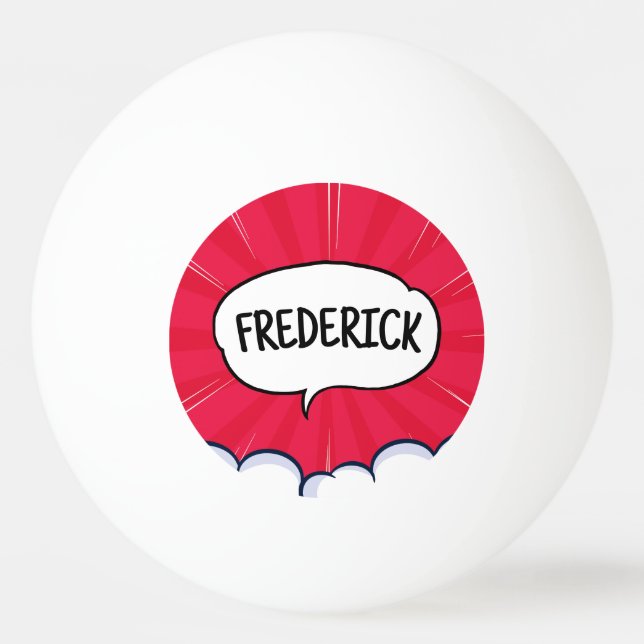 Tecknad bok lustigt personlig namn trendig pingisboll (Framsidan)