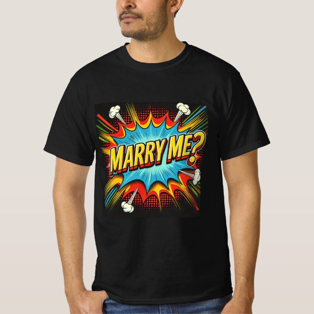 Tecknad Bok Marry Me Manar Tshirt T Shirt (Framsida)