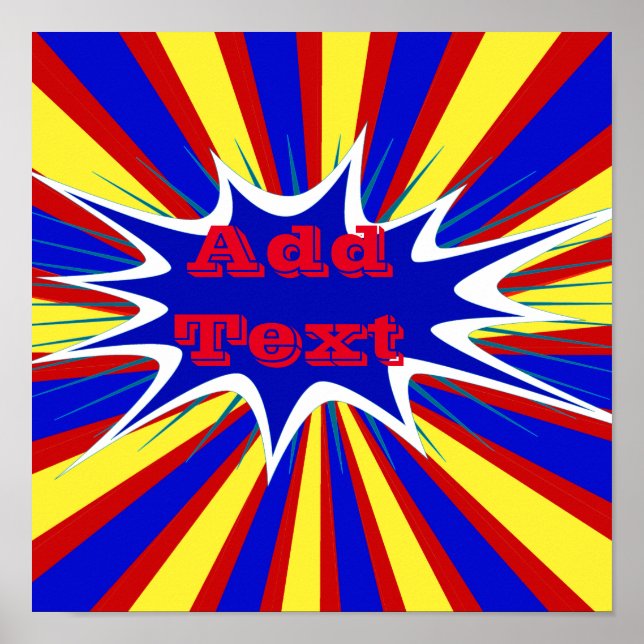 Tecknad Bok Personlig Superhjälte Poster Wall (Framsidan)