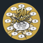 Tecknad Bok Pop Art 50:e högtidlighållandet<br><div class="desc">Anpassa med din namn och 50-årsinformation. En utformning av coola,  trendig och roligt som ännu mer gör att man kan fira en speciell guldårsdag i firande.</div>