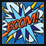 Tecknad Bok Pop Art BOOM Supershjälte Poster<br><div class="desc">En coola-,  trendig- och roligt-design som sätter in visken,  locket,  kraften i ditt hem,  kontor och liv. En underbar gåva till dig,  dina vänner eller din familj. Designad av ComicBookPop© på www.zazzle.com/comicbookpop*</div>