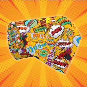 Tecknad Bok Pop Art Explosions Superhjälte Slips